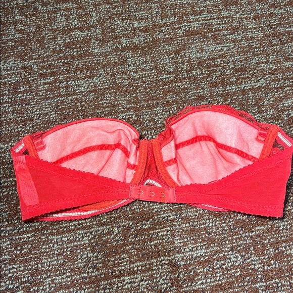 Rene Rofe strapless red lace lined underwire brea 36B - Picture 4 of 8